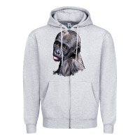Heather Grey Baby Gorilla Head Zipper Hoodie - LillyAllenDesigns
