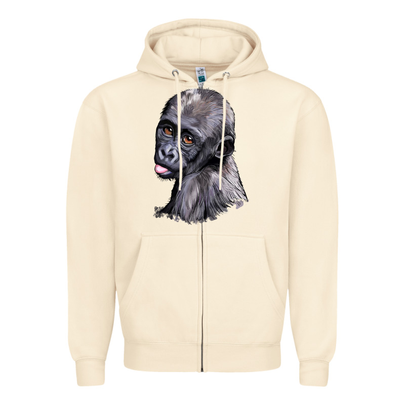 Baby Gorilla Head Zipper Hoodie by LillyAllenDesigns | Teevron