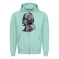 Seafoam Baby Gorilla Head Zipper Hoodie - LillyAllenDesigns
