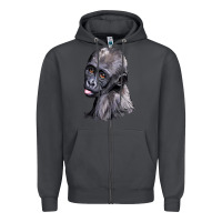 Smoke Baby Gorilla Head Zipper Hoodie - LillyAllenDesigns