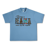 Pebble Blue being nana makes my life complate Urban Heavy Tee - CowhideDigitalArt