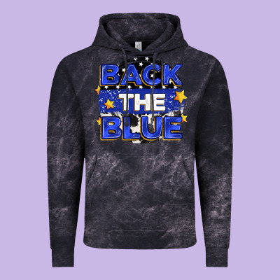 Back The Blue Vintage Hoodie Designed By Zillion Design Studio