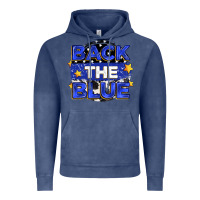 Vintage Denim back the blue Vintage Hoodie - Zillion Design Studio