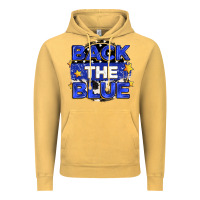 Vintage Mustard back the blue Vintage Hoodie - Zillion Design Studio