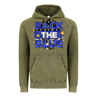 Vintage Olive back the blue Vintage Hoodie - Zillion Design Studio