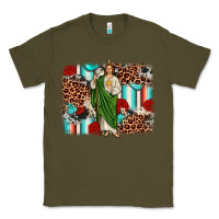 Army Green san judas leopard cowhide background Classic Tee - JahusDesignShop