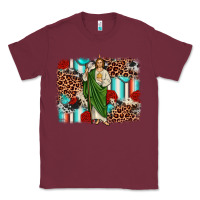 Burgundy san judas leopard cowhide background Classic Tee - JahusDesignShop