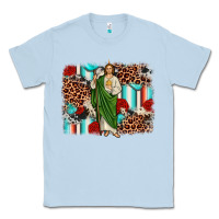 Dusty Blue san judas leopard cowhide background Classic Tee - JahusDesignShop