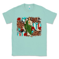 Seafoam san judas leopard cowhide background Classic Tee - JahusDesignShop