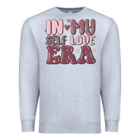 Heather Grey in my self love era Premium Sweatshirt - MaliasSmallBusiness