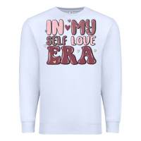 White in my self love era Premium Sweatshirt - MaliasSmallBusiness