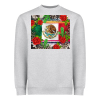 Heather Grey mexican flag Heavyweight Sweatshirt - CTS Tumbler Store