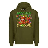Army Green Who's your craw daddy Mardi Gras Premium Hoodie - LillyAllenDesigns