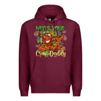 Burgundy Who's your craw daddy Mardi Gras Premium Hoodie - LillyAllenDesigns