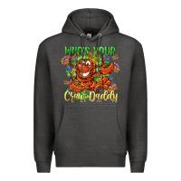 Charcoal Heather Who's your craw daddy Mardi Gras Premium Hoodie - LillyAllenDesigns