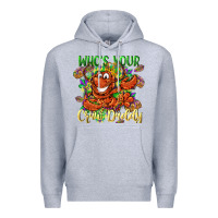Heather Grey Who's your craw daddy Mardi Gras Premium Hoodie - LillyAllenDesigns