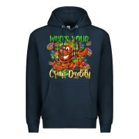 Navy Who's your craw daddy Mardi Gras Premium Hoodie - LillyAllenDesigns