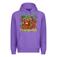 Purple Who's your craw daddy Mardi Gras Premium Hoodie - LillyAllenDesigns
