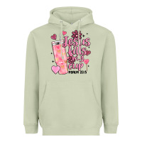 Matcha valentine jesus fills my cup Heavyweight Hoodie - MaliasSmallBusiness