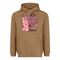 Toasted Coconut valentine jesus fills my cup Heavyweight Hoodie - MaliasSmallBusiness