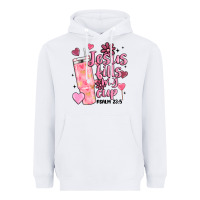 White valentine jesus fills my cup Heavyweight Hoodie - MaliasSmallBusiness