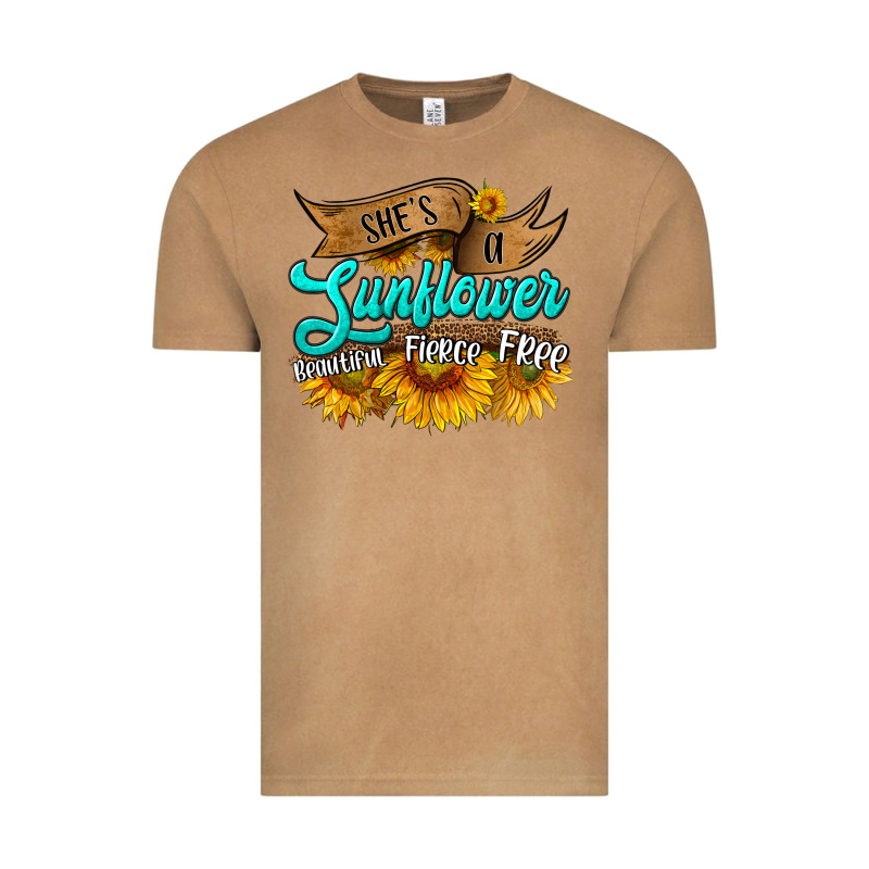 She's A Sunflower Beautiful Fierce Free Vintage Tee by HRA Design Shop | Teevron
