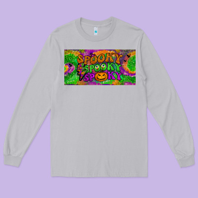 Spooky License Plate Long Sleeve Tee Designed By Bundleandbundleshop