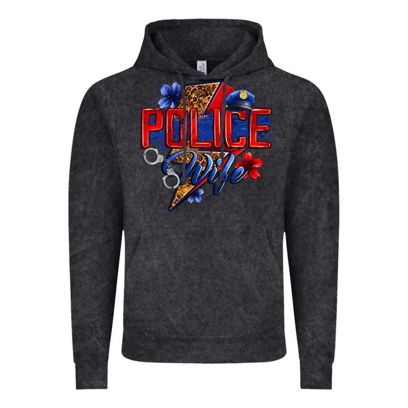Police Wife With Lightning Bolt Vintage Hoodie by Zillion Design Studio | Teevron