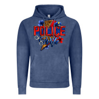 Vintage Denim police wife with lightning bolt Vintage Hoodie - Zillion Design Studio