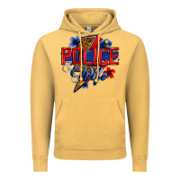 Vintage Mustard police wife with lightning bolt Vintage Hoodie - Zillion Design Studio