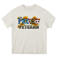 Cream proud veteran boots and hats Heavy Core Tee - Artiststas