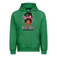 Emerald Surgical Technologist Afro Messy Bun Urban Hoodie - texasbilliewilder