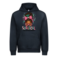 Navy Surgical Technologist Afro Messy Bun Urban Hoodie - texasbilliewilder