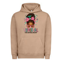 Pigment Burro Surgical Technologist Afro Messy Bun Urban Hoodie - texasbilliewilder