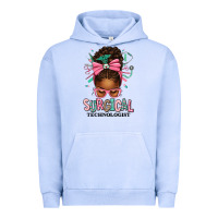 Pigment Grape Ice Surgical Technologist Afro Messy Bun Urban Hoodie - texasbilliewilder