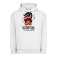 Pigment Lunar Rock Surgical Technologist Afro Messy Bun Urban Hoodie - texasbilliewilder