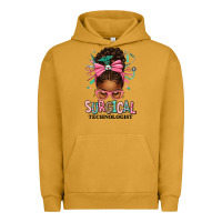 Pigment Peanut Butter Surgical Technologist Afro Messy Bun Urban Hoodie - texasbilliewilder