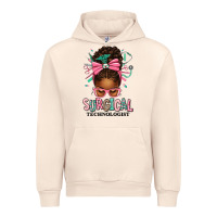 Sandshell Surgical Technologist Afro Messy Bun Urban Hoodie - texasbilliewilder