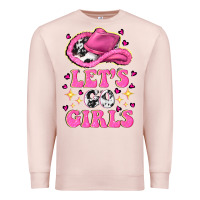 Pale Pink lets go girls Premium Sweatshirt - NancyCooperArtShop