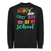 Black happy first day of school Heavyweight Sweatshirt - Zillion Design Studio