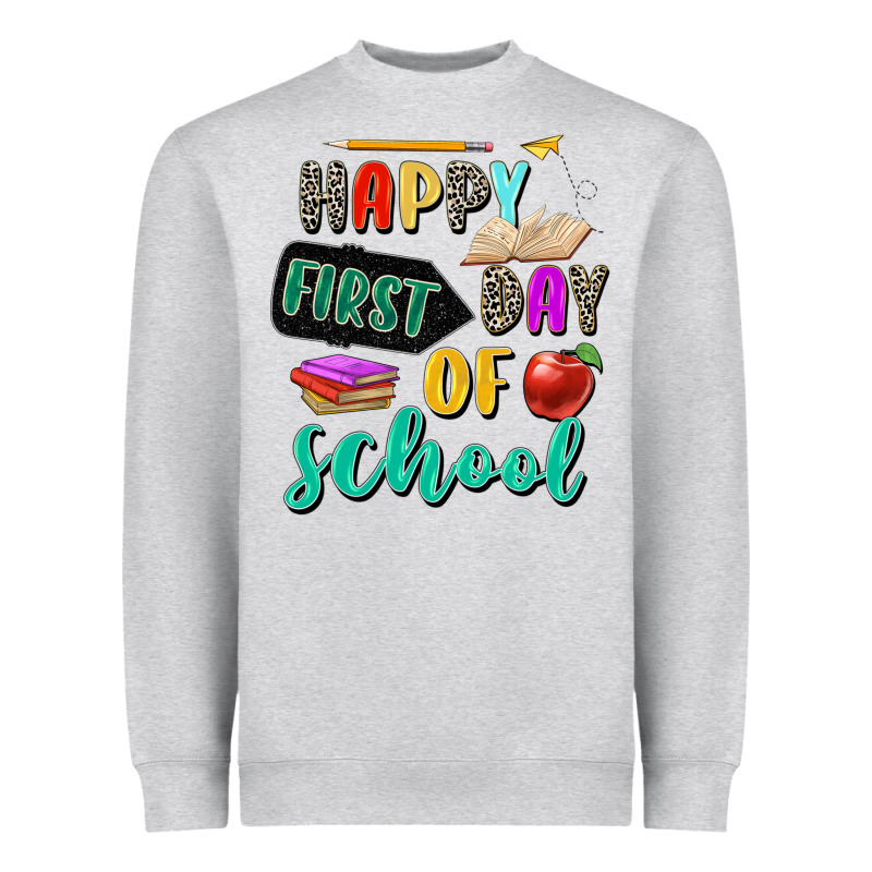 Happy First Day Of School Heavyweight Sweatshirt by Zillion Design Studio | Teevron
