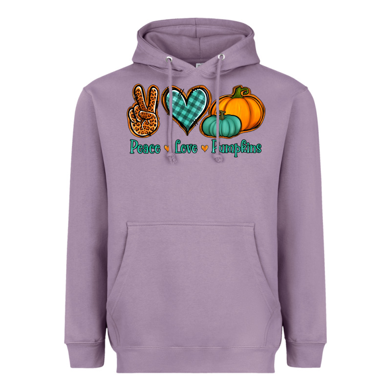 Peace Love Pumpkins Heavyweight Hoodie by NancyCooperArtShop | Teevron