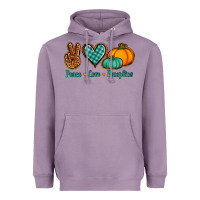 Lavender Peace love pumpkins Heavyweight Hoodie - NancyCooperArtShop