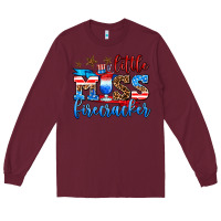 Burgundy little miss firecracker Long Sleeve Tee - AdoDesignShop