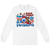 White little miss firecracker Long Sleeve Tee - AdoDesignShop