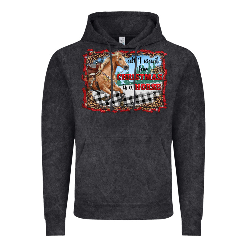 All I Want For Christmas Is A Horse  With Farm Vintage Hoodie by RanaPortraitStore | Teevron