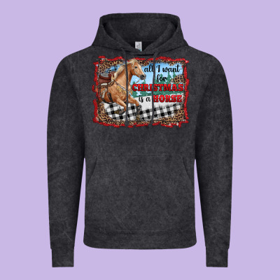 All I Want For Christmas Is A Horse  With Farm Vintage Hoodie Designed By Ranaportraitstore