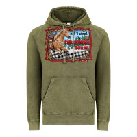 Vintage Olive all i want for christmas is a horse  with farm Vintage Hoodie - RanaPortraitStore