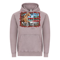 Vintage Zinc all i want for christmas is a horse  with farm Vintage Hoodie - RanaPortraitStore