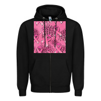 Black breast cancer seamless pattern Zipper Hoodie - Jasminsmagicworld